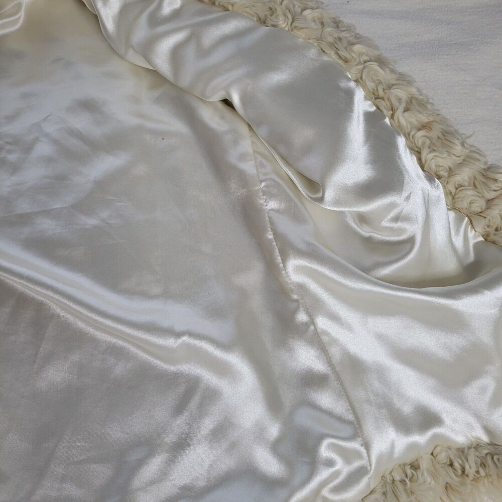 Live a Little Top Coat Jacket Womens Size Large Faux Fur Cream/White Size XL - Picture 12 of 16